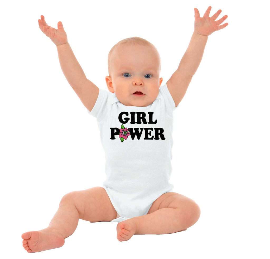 Girl Power Romper Bodysuit-Direct To Garment Print-Brisco Baby