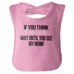 Im Cute Infant Baby Bib-Direct To Garment Print-Brisco Baby