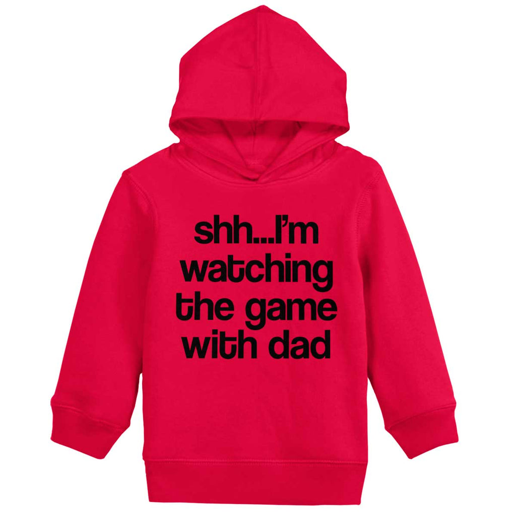 Watching the Game Toddler Pullover Hoodie-Direct To Garment Print-Brisco Baby
