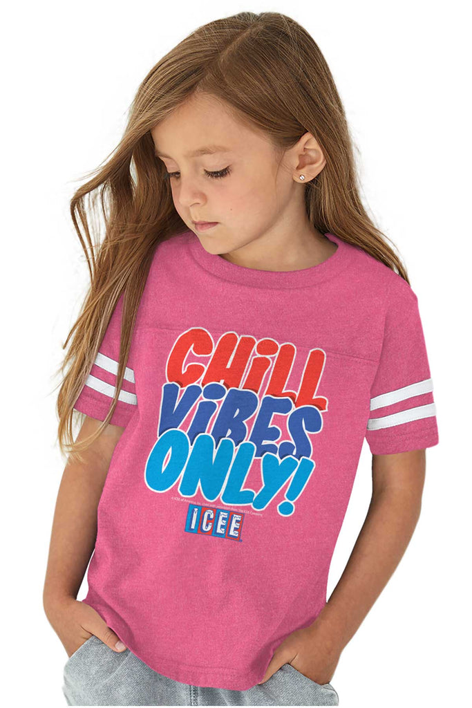 Chill Vibes Only Toddler Football Jersey Tee-Direct To Garment Print-Brisco Baby