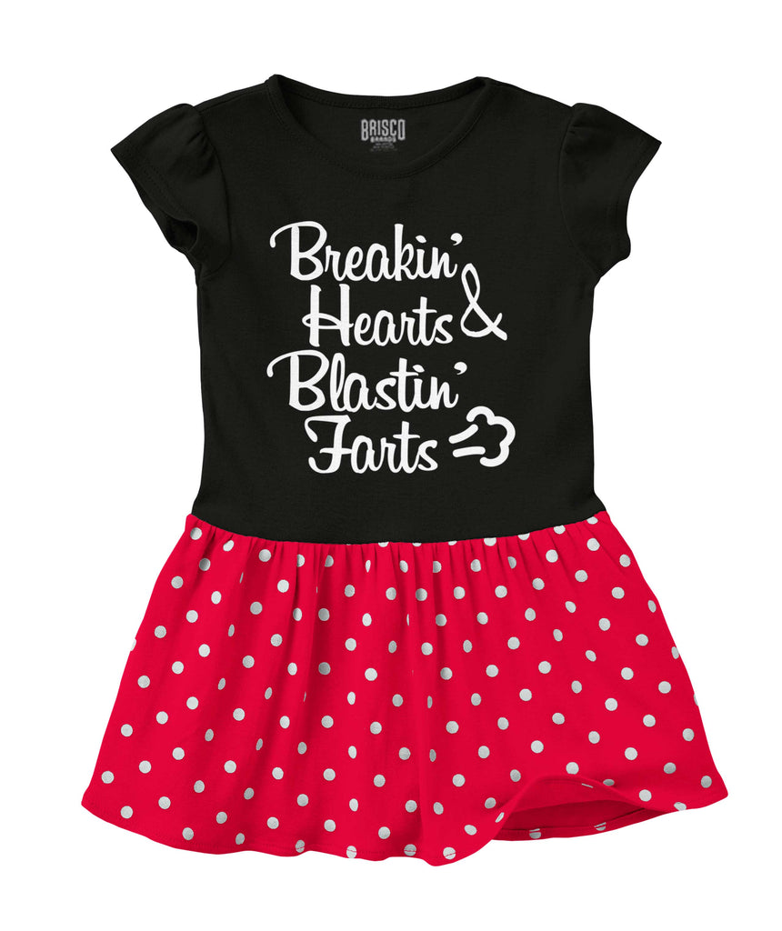 Blastin Farts Baby Polka Dot Skirt Dress-Direct To Garment Print-Brisco Baby