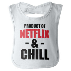 Netflix & Chill Infant Baby Bib-Direct To Garment Print-Brisco Baby