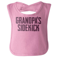 Grandpa's Sidekick Infant Baby Bib-Direct To Garment Print-Brisco Baby