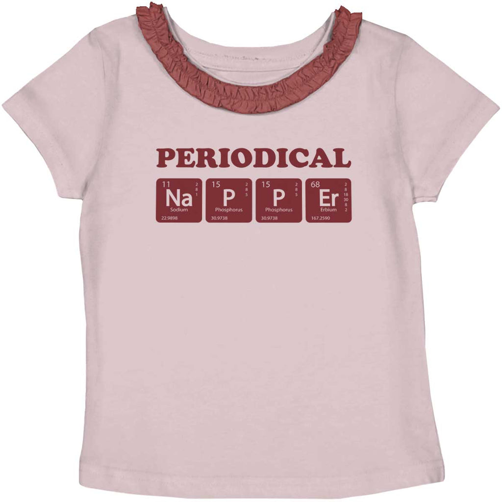 Nap Periodically Toddler Ruffled Trim T-Shirt-Direct To Garment Print-Brisco Baby