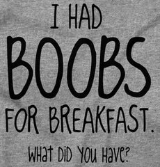 Boobs for Breakfast Romper Bodysuit-Direct To Garment Print-Brisco Baby