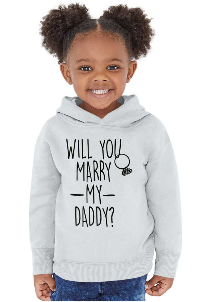 Marry My Daddy Toddler Pullover Hoodie-Direct To Garment Print-Brisco Baby