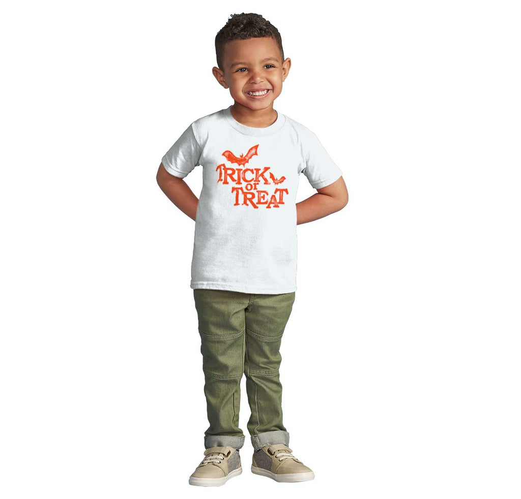 Trick or Treat Bats Infant Toddler T Shirt-Direct To Garment Print-Brisco Baby