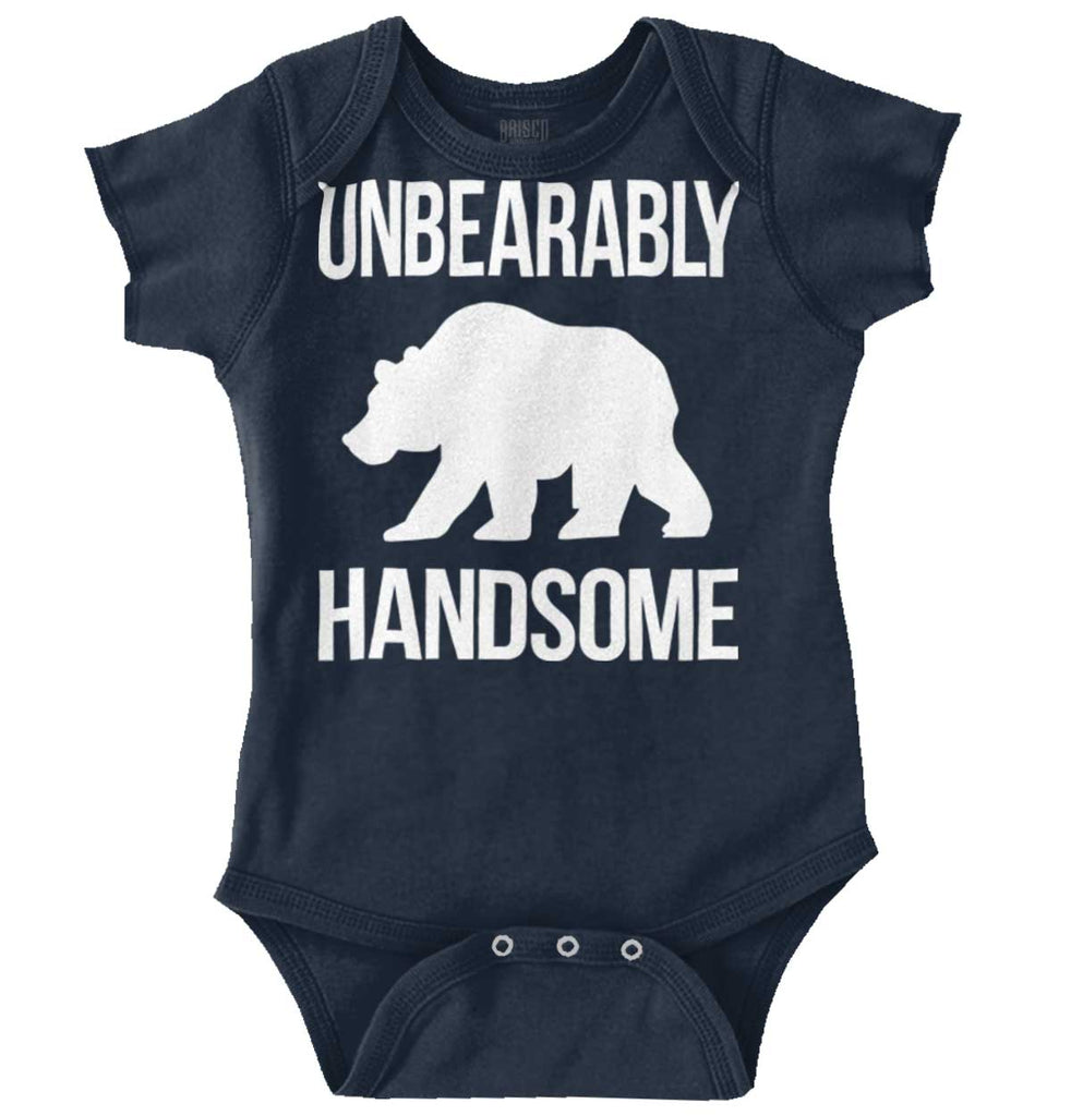 Unbearably Handsome Romper Bodysuit-Direct To Garment Print-Brisco Baby