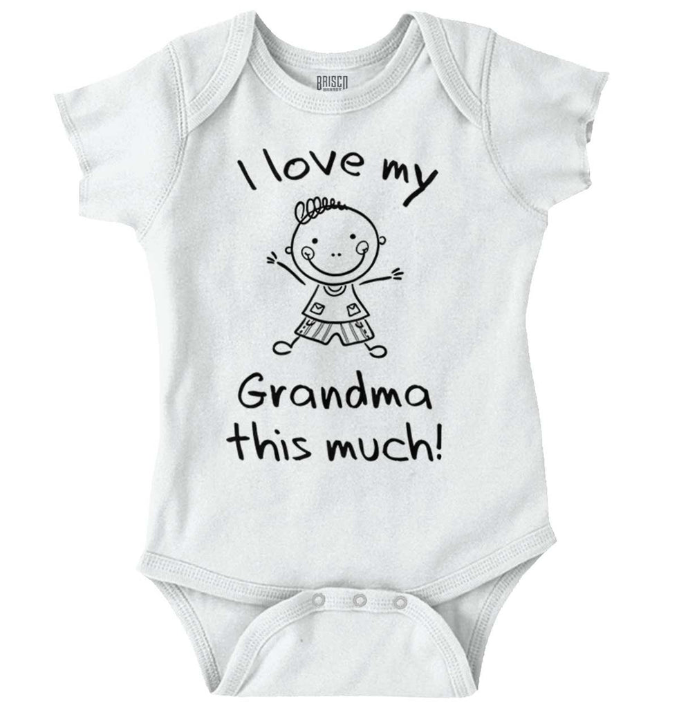 Love My Grandma Romper Bodysuit-Direct To Garment Print-Brisco Baby