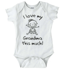 Love My Grandma Romper Bodysuit-Direct To Garment Print-Brisco Baby
