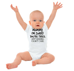 I'm Sorry You're Tired Romper Bodysuit-Direct To Garment Print-Brisco Baby