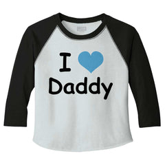 I Heart Daddy Toddler Baseball-Direct To Garment Print-Brisco Baby