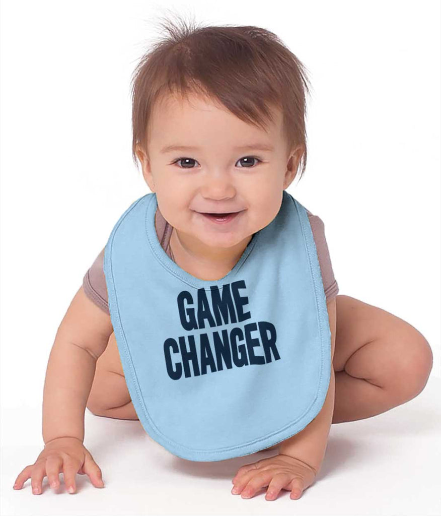 Game Changer Infant Baby Bib-Direct To Garment Print-Brisco Baby