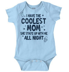 Coolest Mom Romper Bodysuit-Direct To Garment Print-Brisco Baby