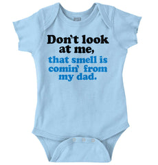 Smell From Dad Romper Bodysuit-Direct To Garment Print-Brisco Baby