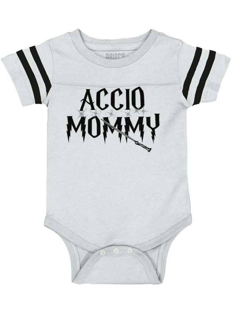 Accio Mommy Football Romper Bodysuit-Direct To Garment Print-Brisco Baby