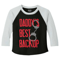 Daddy's Best Backup Toddler Baseball-Direct To Garment Print-Brisco Baby