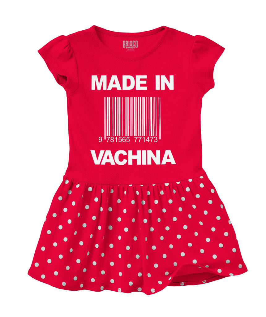 Made In Vachina Baby Polka Dot Skirt Dress-Direct To Garment Print-Brisco Baby