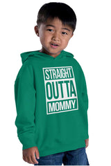 Straight Outta Mommy Toddler Pullover Hoodie-Direct To Garment Print-Brisco Baby