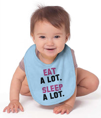 Sleep A Lot Infant Baby Bib-Direct To Garment Print-Brisco Baby