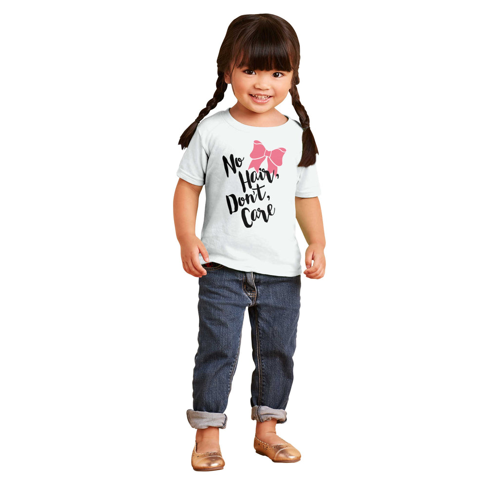 No Hair Don't Care Infant Toddler T Shirt-Direct To Garment Print-Brisco Baby
