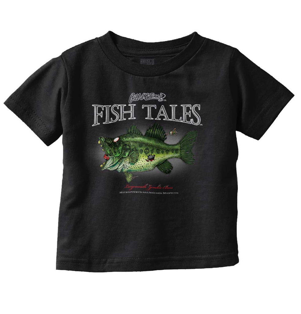 Largemouth Zombie Bass Infant Toddler T Shirt-Direct To Garment Print-Brisco Baby