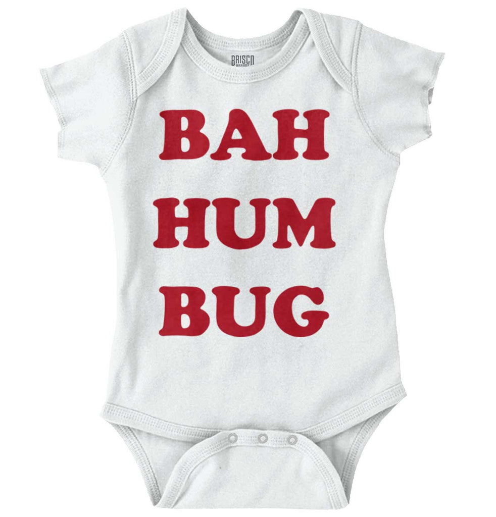 Bah Hum Bug Romper Bodysuit-Direct To Garment Print-Brisco Baby