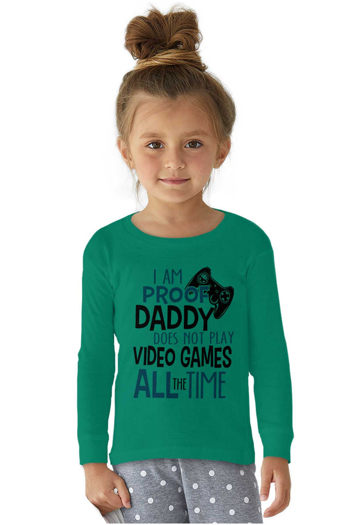 Daddy Plays Video Games Solid Baby Pajama Top-Direct To Garment Print-Brisco Baby