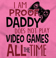 Daddy Plays Video Games Baby Polka Dot Skirt Dress-Direct To Garment Print-Brisco Baby