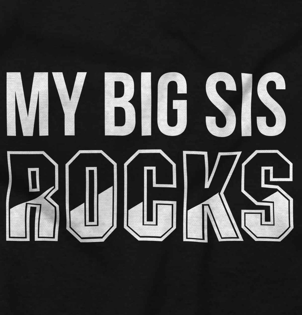 My Big Sis Rocks Romper Bodysuit-Direct To Garment Print-Brisco Baby
