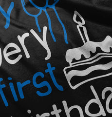 Very First Birthday Romper Bodysuit-Direct To Garment Print-Brisco Baby