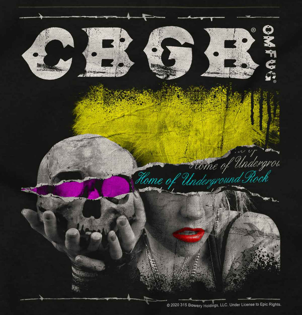 CBGB Underground Infant Baby Bib-Direct To Garment Print-Brisco Baby