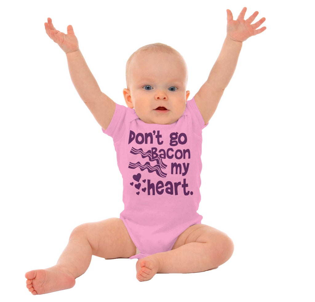 Don't Bacon my Heart Romper Bodysuit-Direct To Garment Print-Brisco Baby
