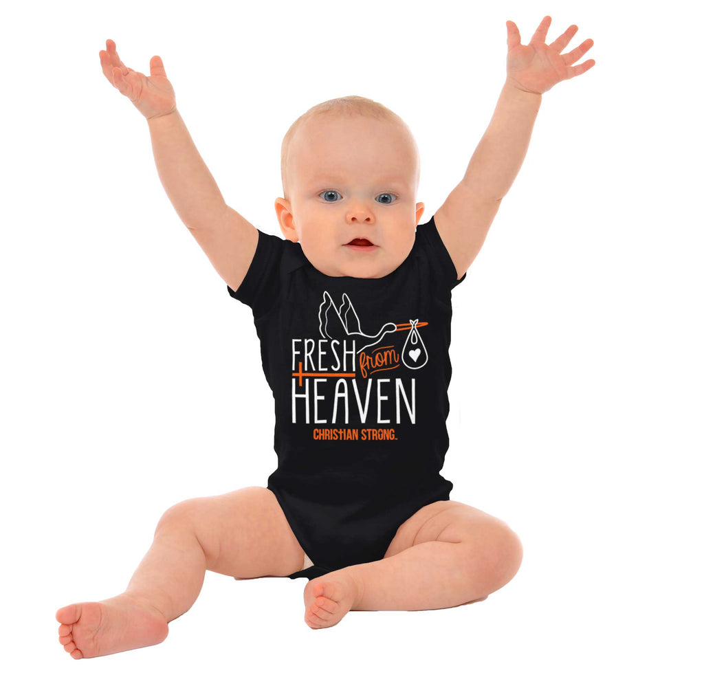 Fresh From Heaven Romper Bodysuit-Direct To Garment Print-Brisco Baby