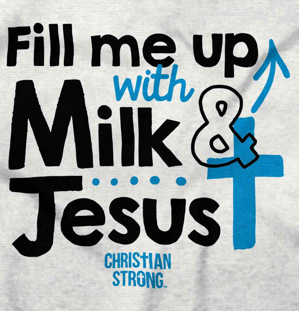 Milk And Jesus Infant Baby Bib-Direct To Garment Print-Brisco Baby