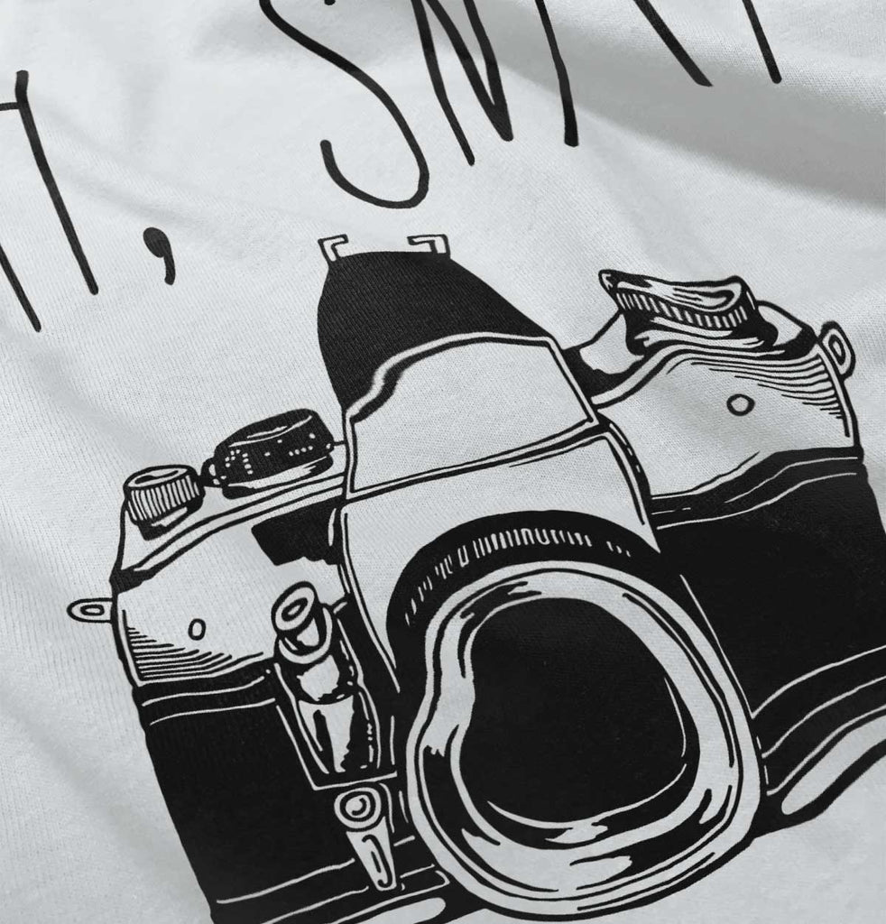 Oh Snap Camera Raglan Romper Bodysuit-Direct To Garment Print-Brisco Baby