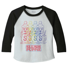 Rainbow Puppie Toddler Baseball-Direct To Garment Print-Brisco Baby
