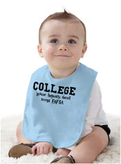 College Infant Baby Bib-Direct To Garment Print-Brisco Baby