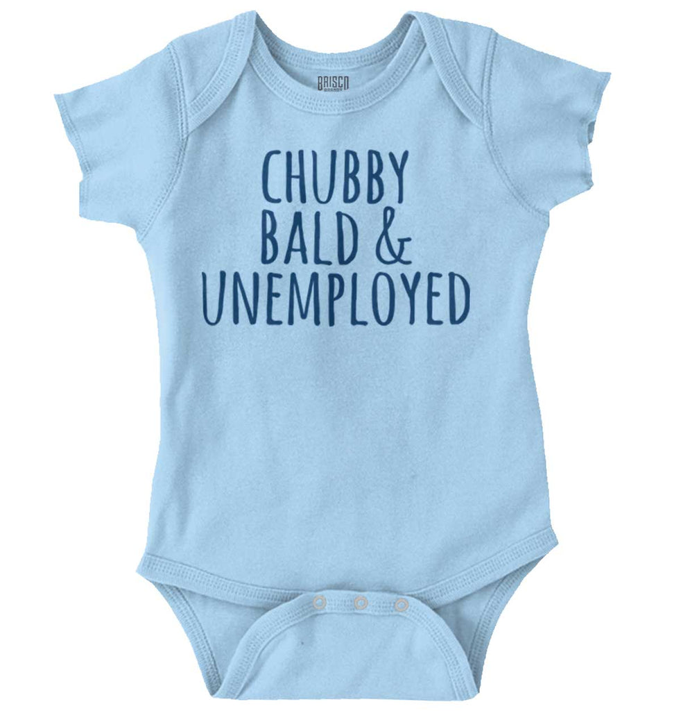 Chubby Unemployed Romper Bodysuit-Direct To Garment Print-Brisco Baby