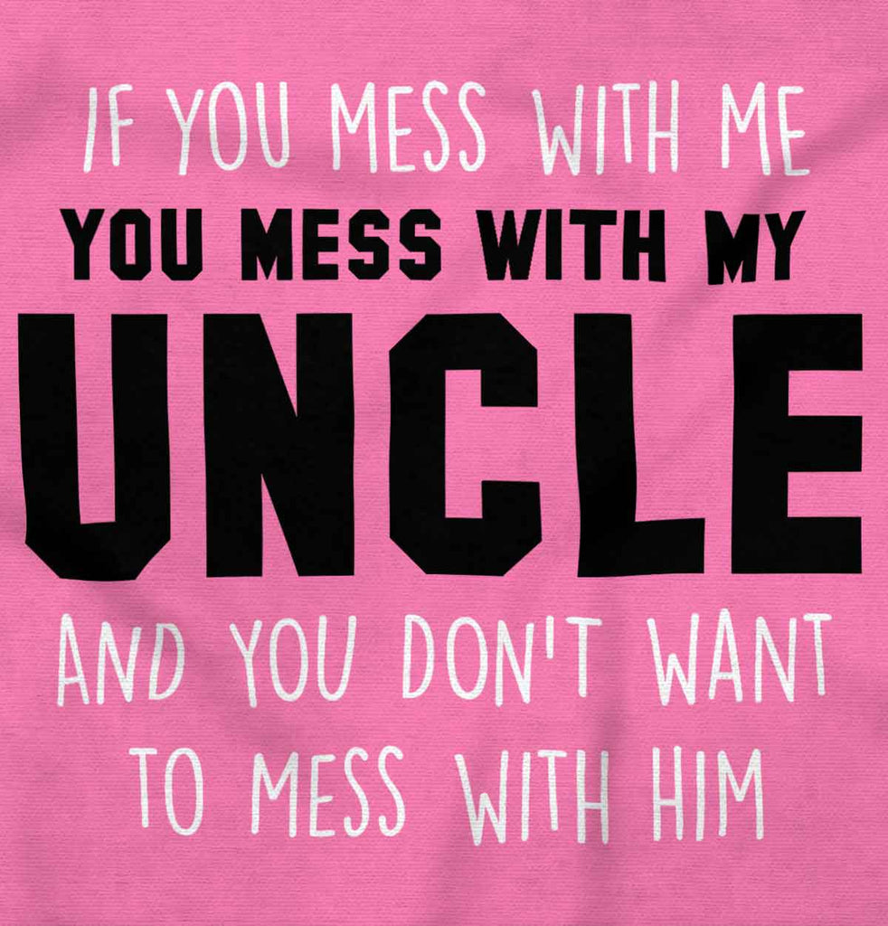 Mess With My Uncle Baby Polka Dot Skirt Dress-Direct To Garment Print-Brisco Baby