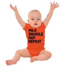Milk Snuggle Nap Romper Bodysuit-Direct To Garment Print-Brisco Baby