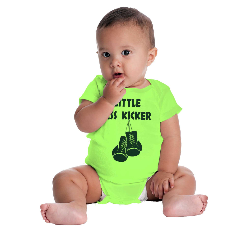 Little Ass Kicker Romper Bodysuit-Direct To Garment Print-Brisco Baby