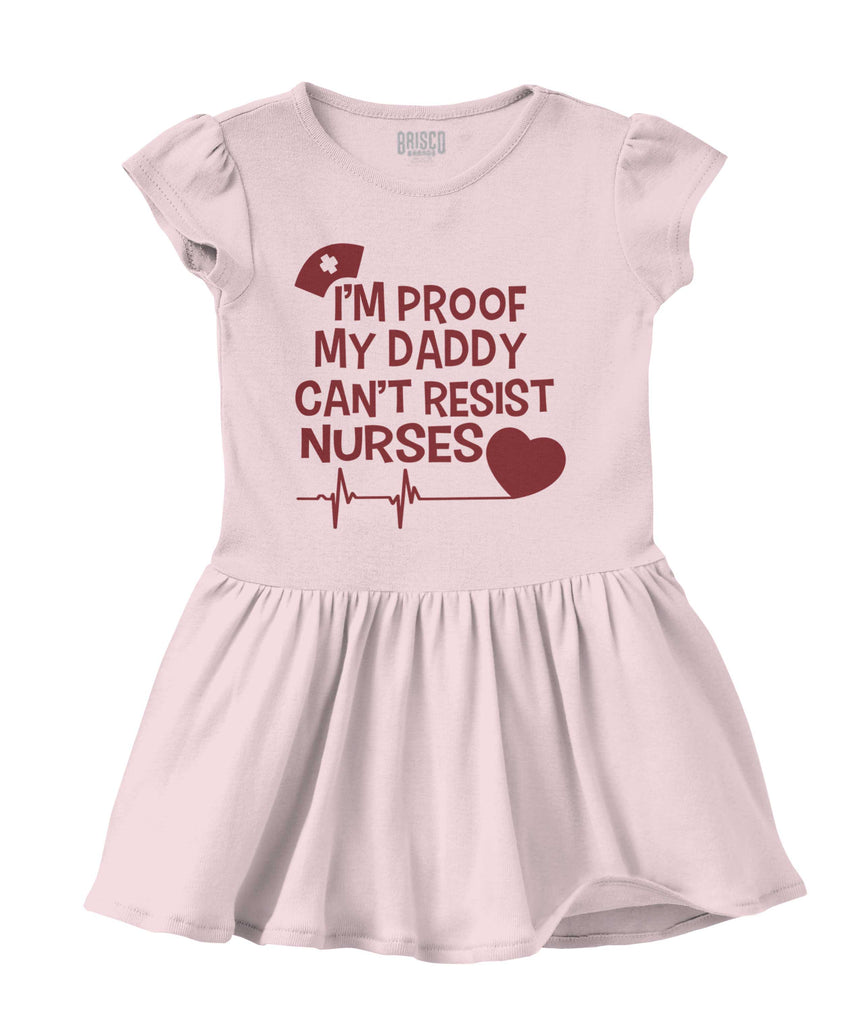 Can't Resist Nurses Solid Baby Infant Dress-Direct To Garment Print-Brisco Baby