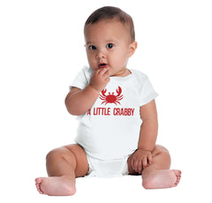 A Little Crabby Romper Bodysuit-Direct To Garment Print-Brisco Baby