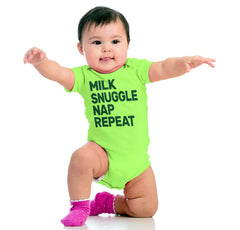 Milk Snuggle Nap Romper Bodysuit-Direct To Garment Print-Brisco Baby