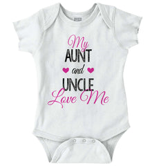Aunt And Uncle Romper Bodysuit-Direct To Garment Print-Brisco Baby