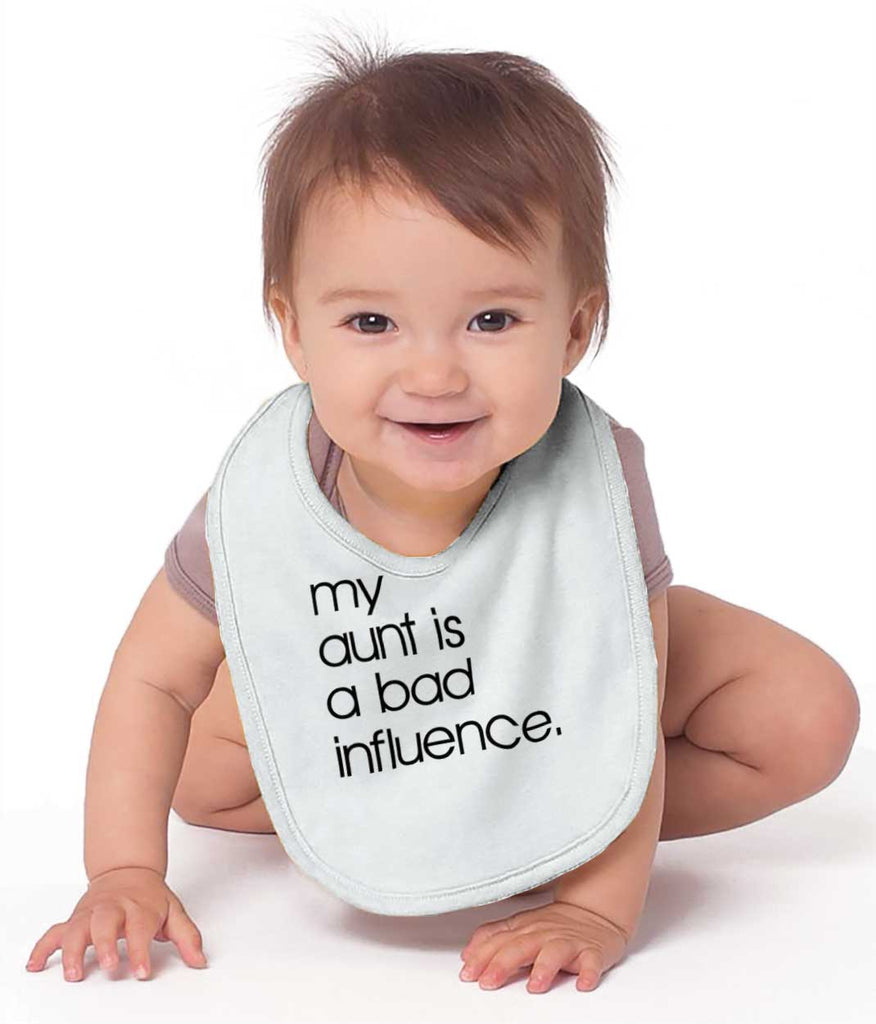 Bad Influence Infant Baby Bib-Direct To Garment Print-Brisco Baby
