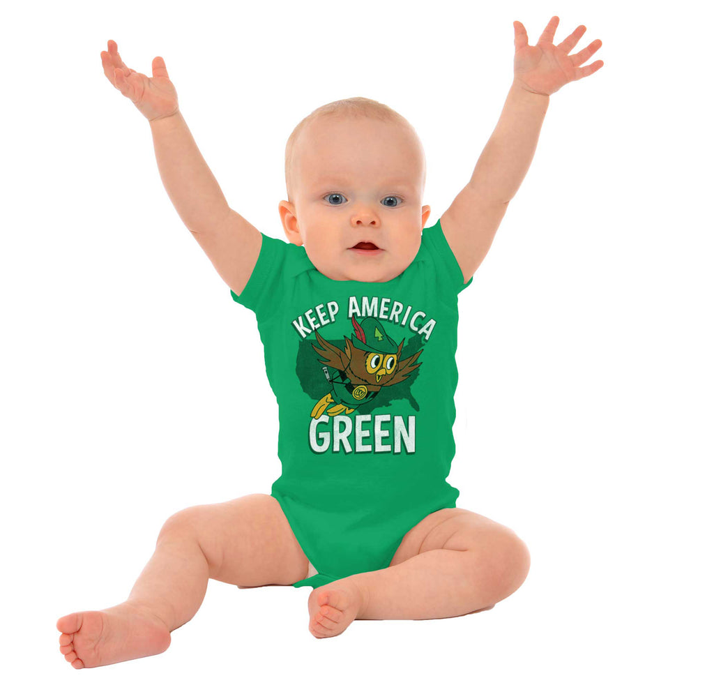 Keep America Green Romper Bodysuit-Direct To Garment Print-Brisco Baby