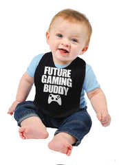 Future Gaming Buddy Infant Baby Bib-Direct To Garment Print-Brisco Baby
