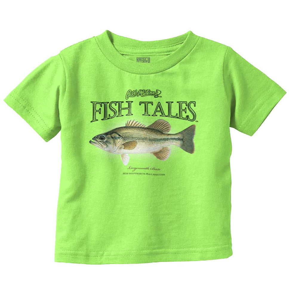 Largemouth Bass Fish Infant Toddler T Shirt-Direct To Garment Print-Brisco Baby